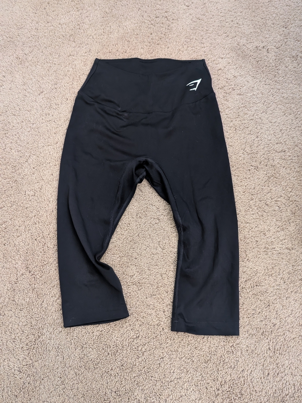 Gymshark Women's Black High-Waist Cropped Leggings